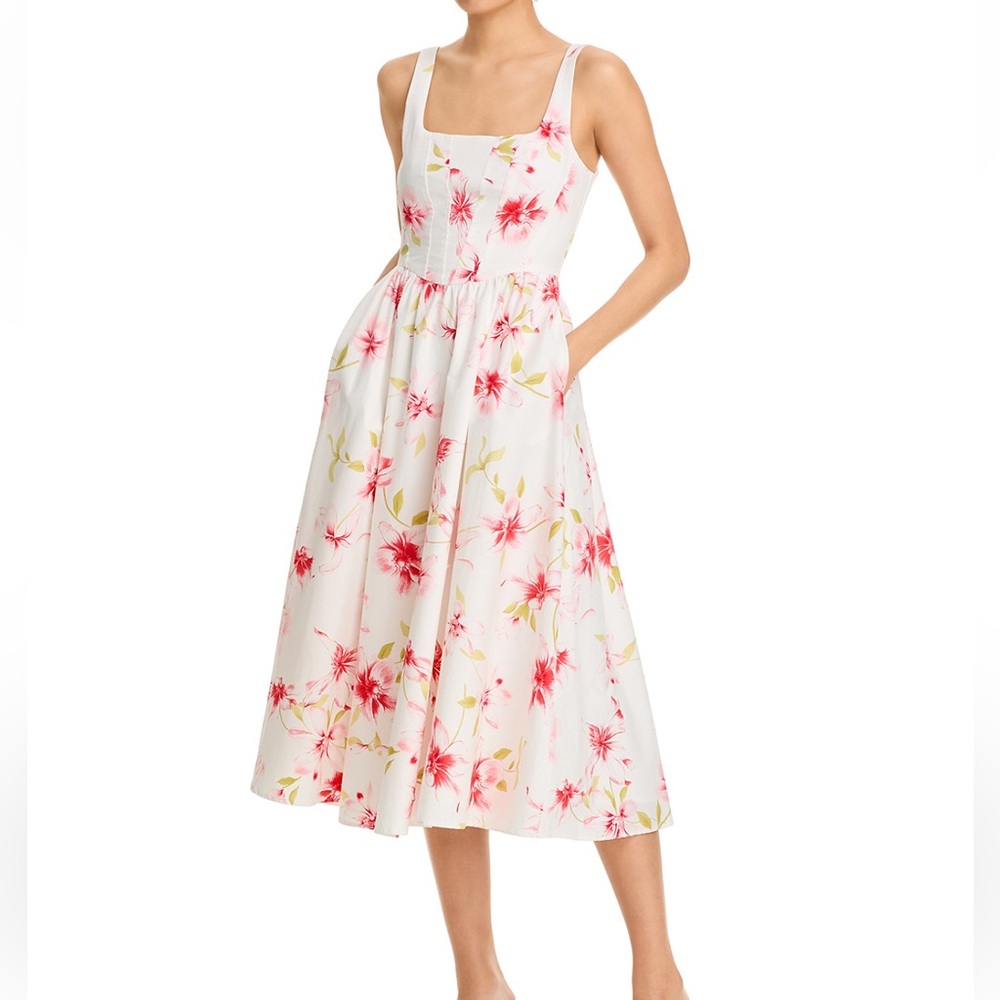 WAYF Desi Corset Midi Floral Dress *NWT*